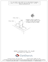 Base Connection To Slab With D-Series or T-Series Clip  