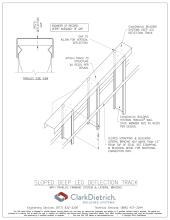 Sloped Deep Leg Deflection Track & TRAKLOC Connection Detail