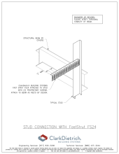 Stud Connection Bypass FastStrut FS24