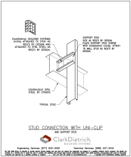 Stud Connection Rigid UNI-CLIP and Support Stud