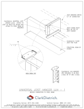 ClarkDietrich Universal Joist Hanger UJH-1  