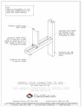cripple stud connection to hds