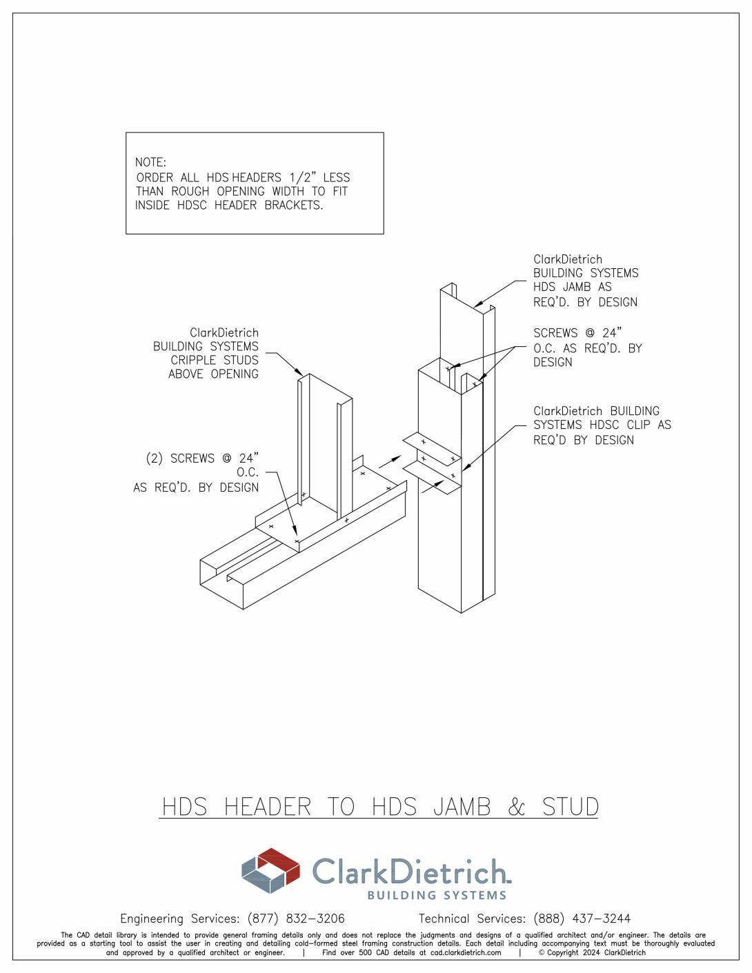 HDS Header to HDS Jamb & Stud