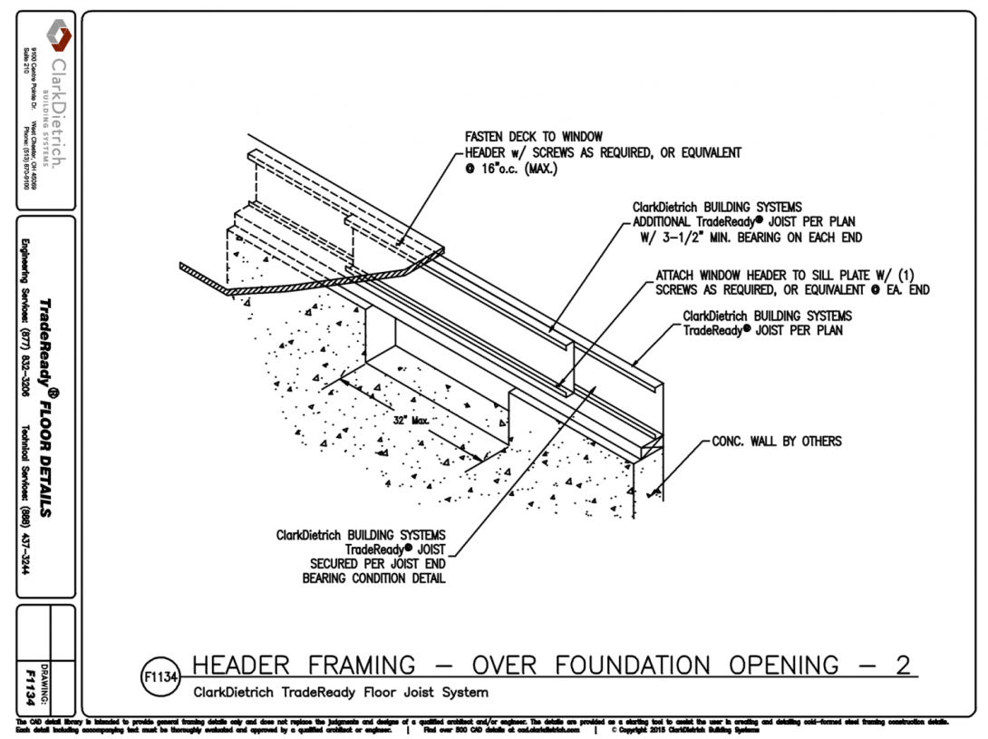 Header Framing Over Foundation Opening-2