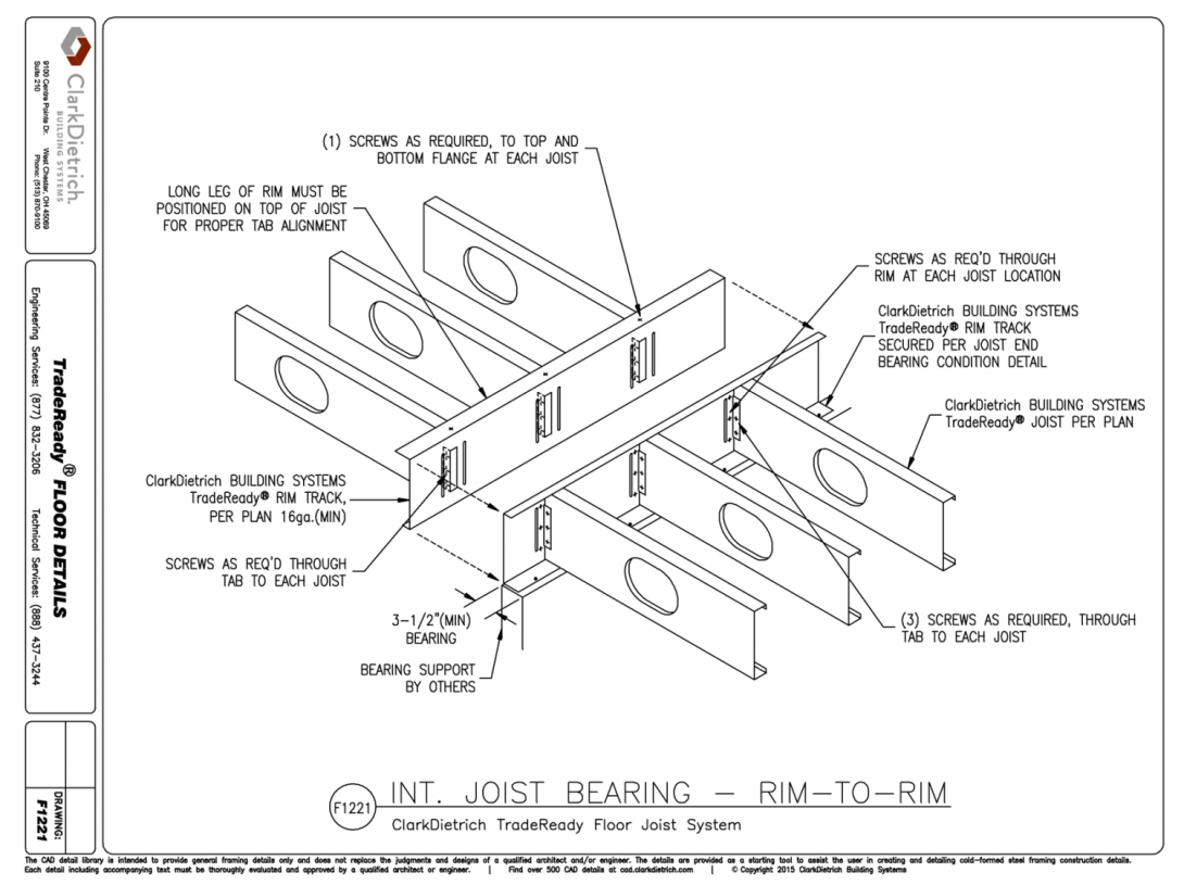 Int. Joist Bearing-Rim-To-Rim