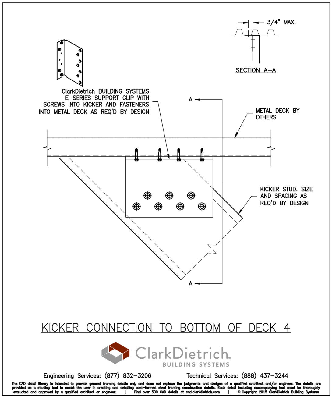 Kicker Connection to Bottom of Deck 4