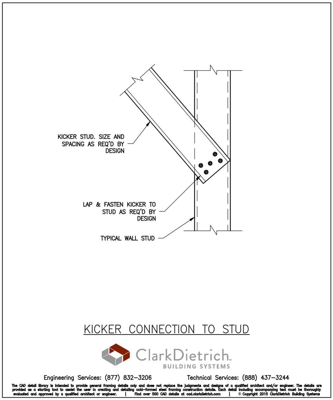 Kicker Connection to Stud