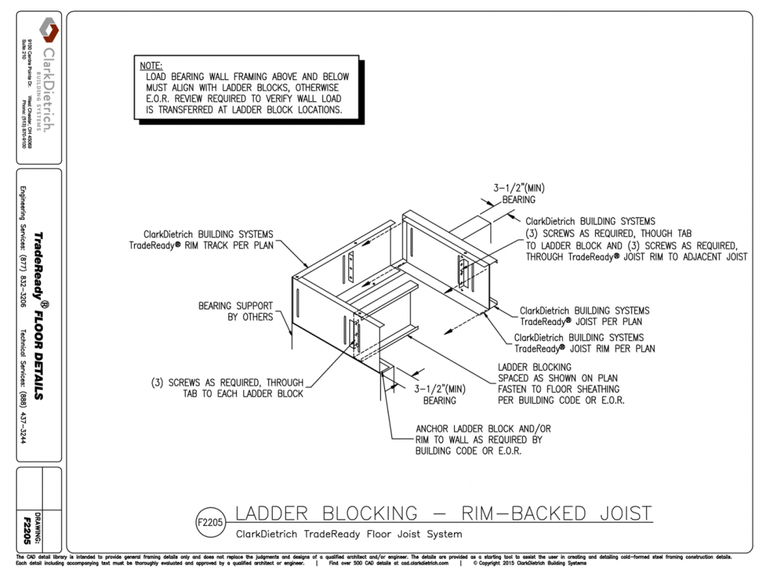 Ladder Blocking-Rim-Backed Joist