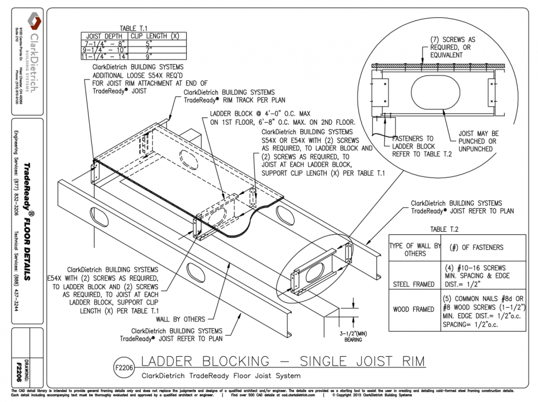 Ladder Blocking-Single Joist Rim
