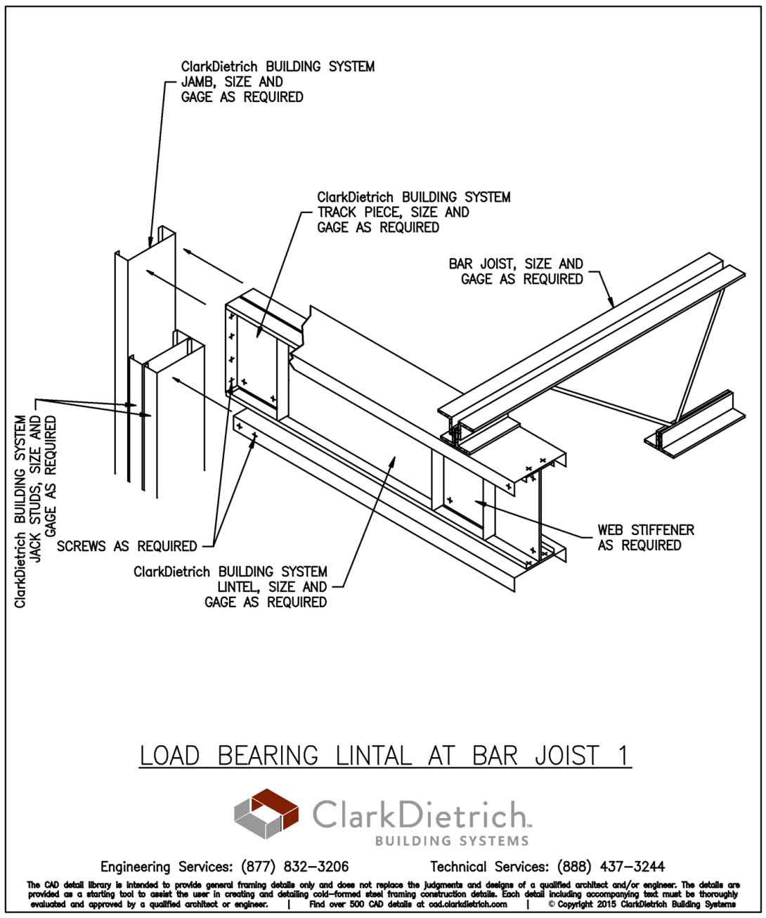 Load Bearing Lintel at BarJoist-1