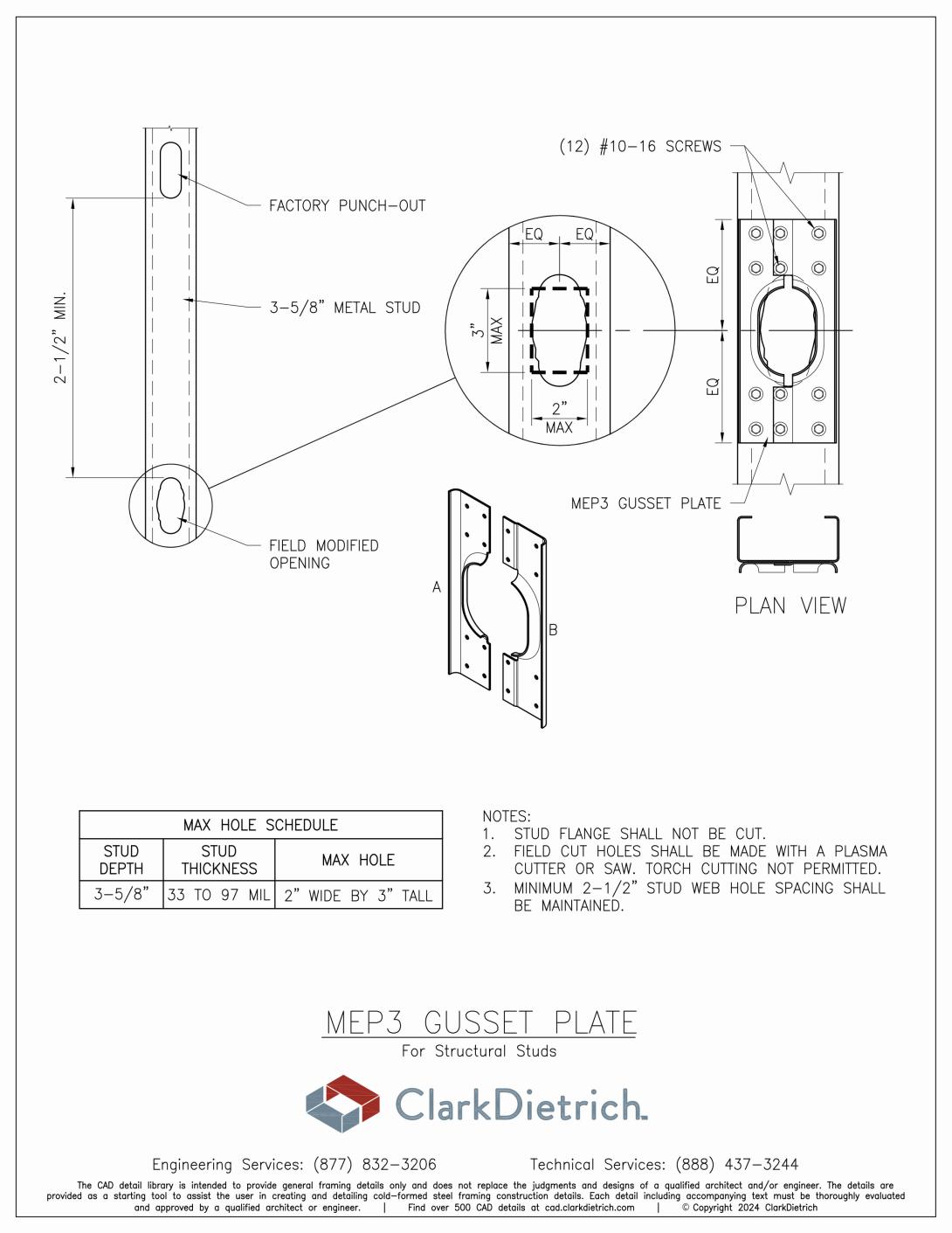 MEP3 Gusset Plate - Structural