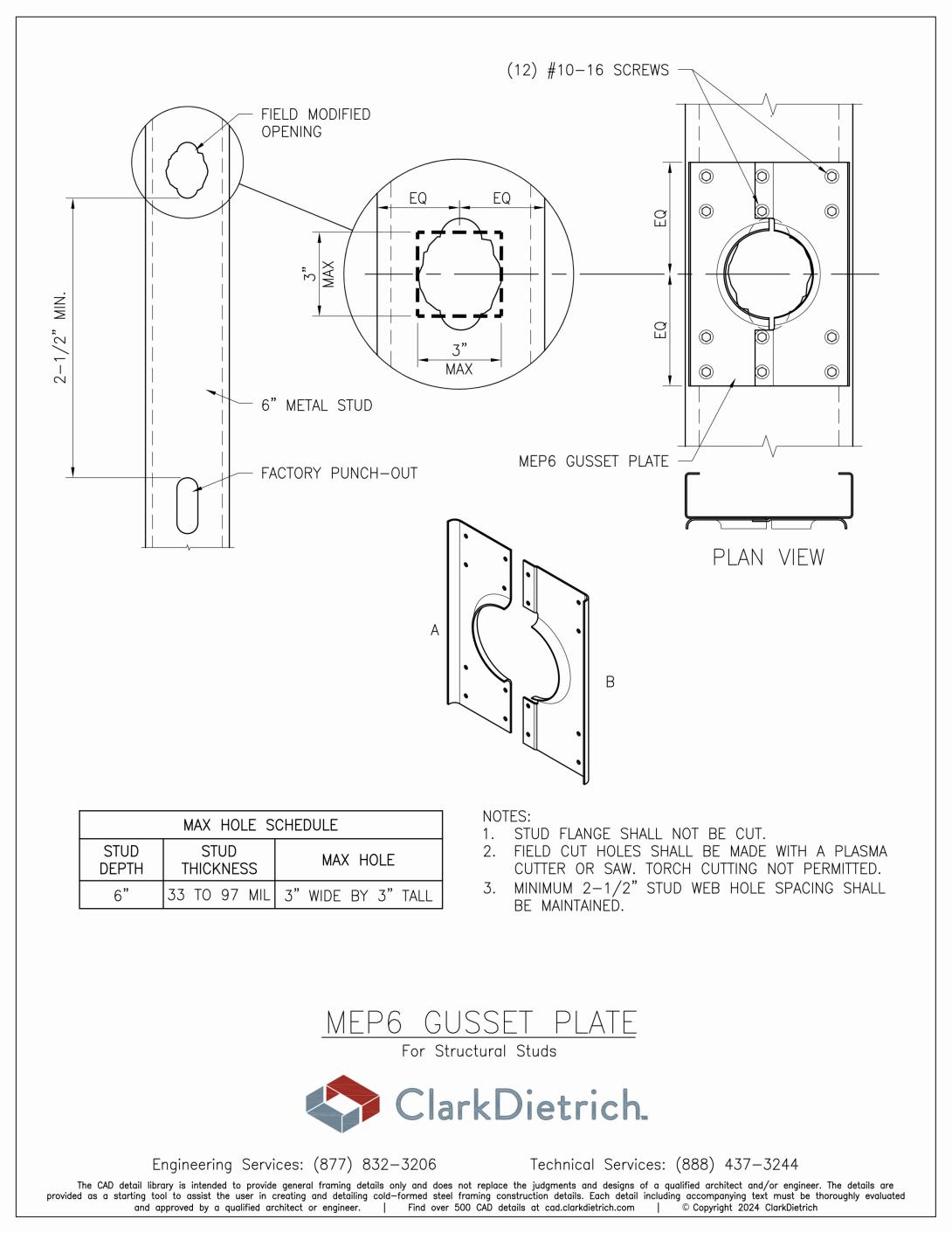MEP6 Gusset Plate - Structural