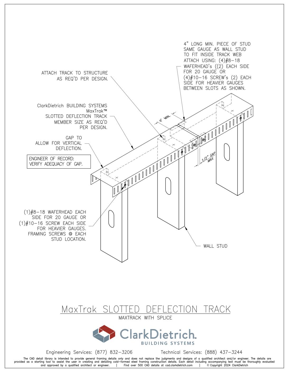 MaxTrak Slotted Deflection Track