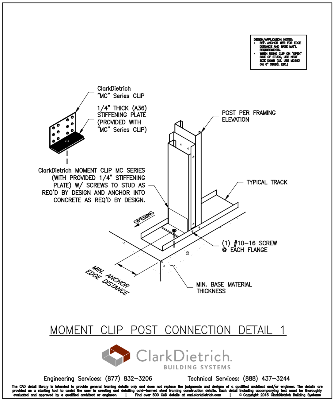 Moment Clip Post Connection Detail 1