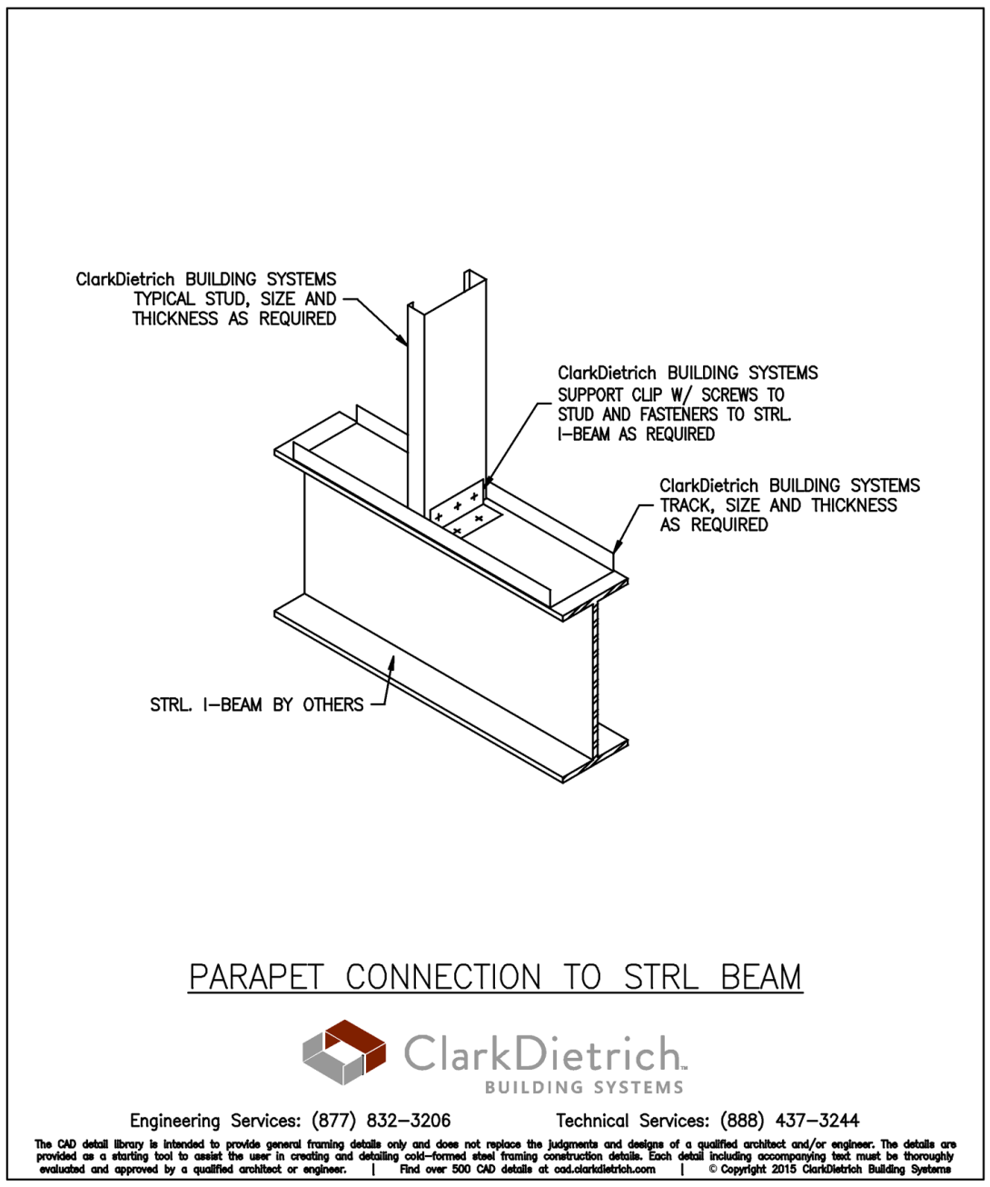 Parapet Connection to STRL Beam