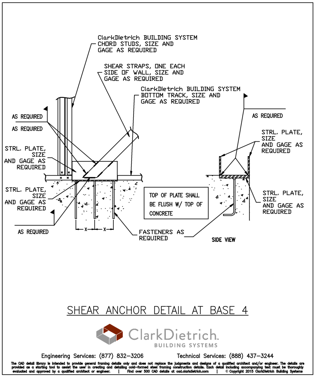 Shear Anchor Detail at Base 4