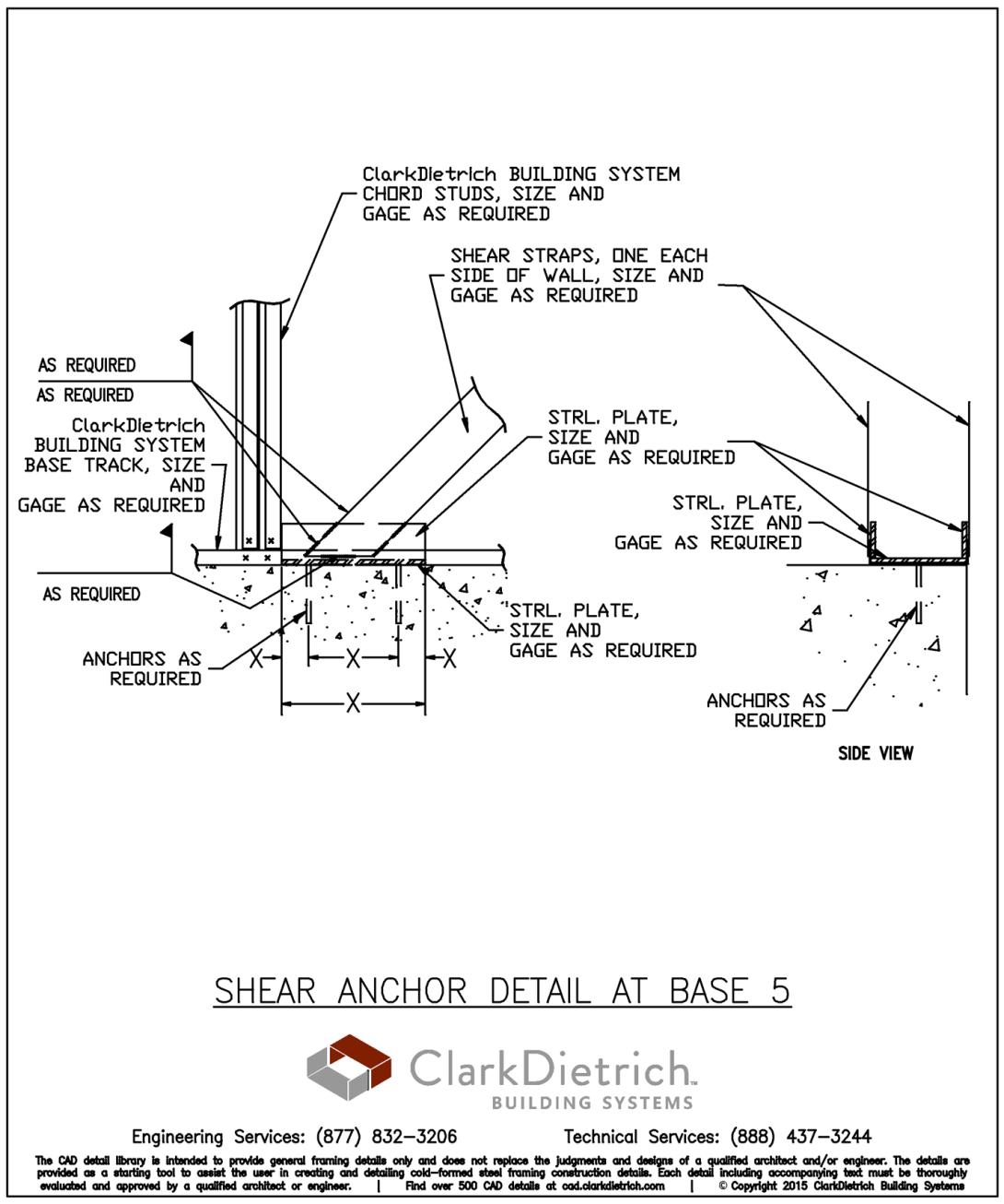 Shear Anchor Detail at Base 5