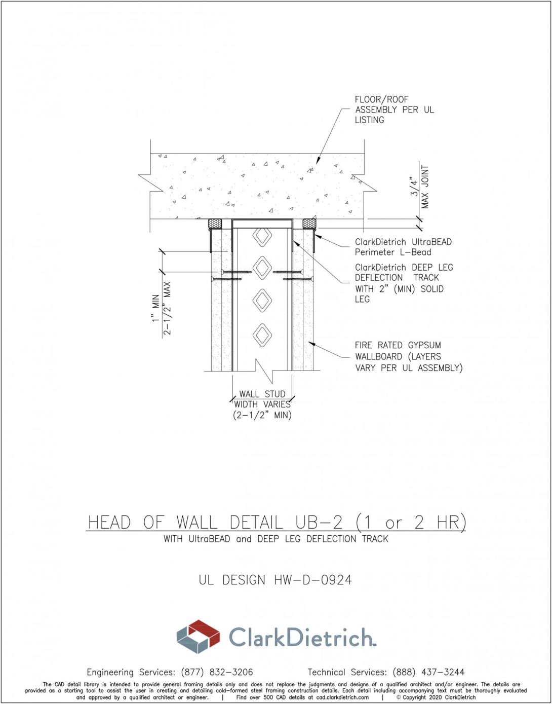 UltraBead with Deep Leg Deflection Track