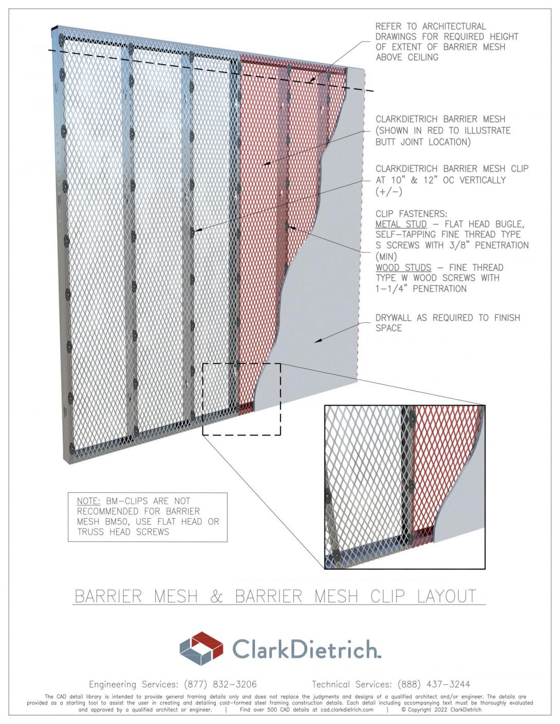 BARRIER MESH CLIP LAYOUT  