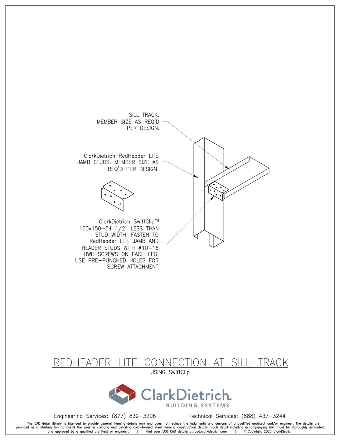 RedHeader Lite Sill Connection