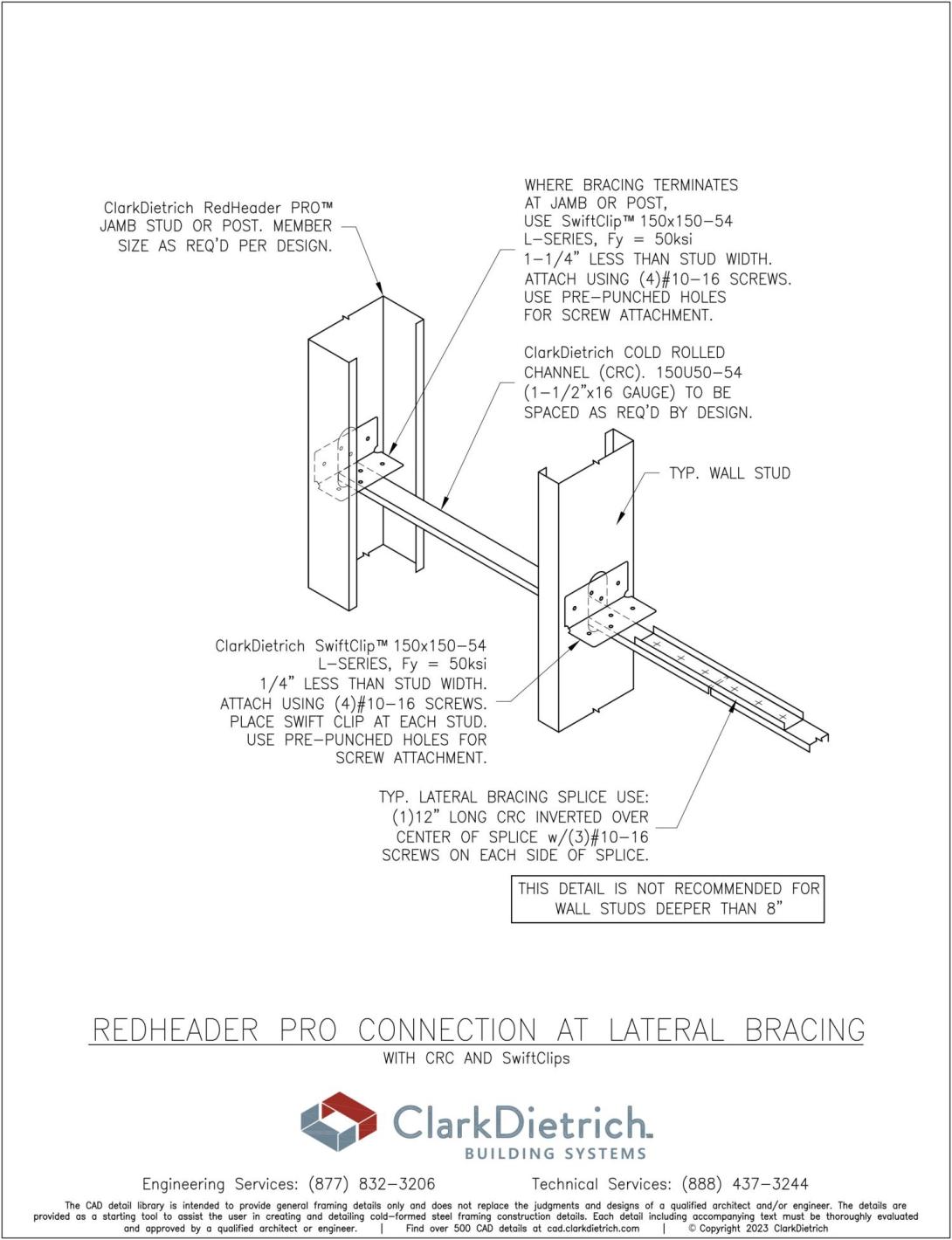 RedHeader Pro Connection At Lateral Bracing