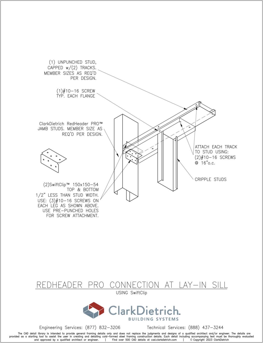 RedHeader Pro Connection At Lay-In Sill