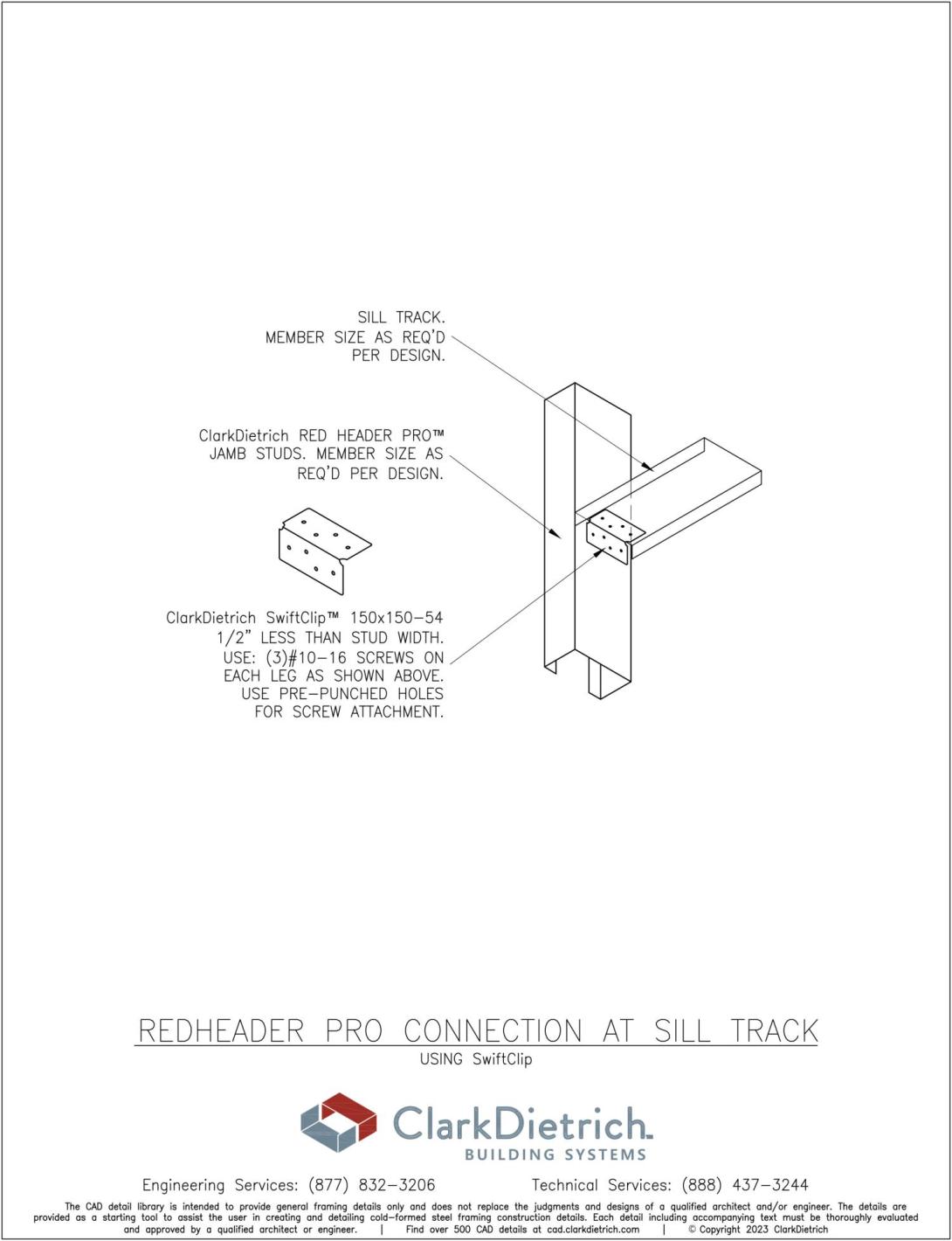 RedHeader Pro Connection At Sill Track